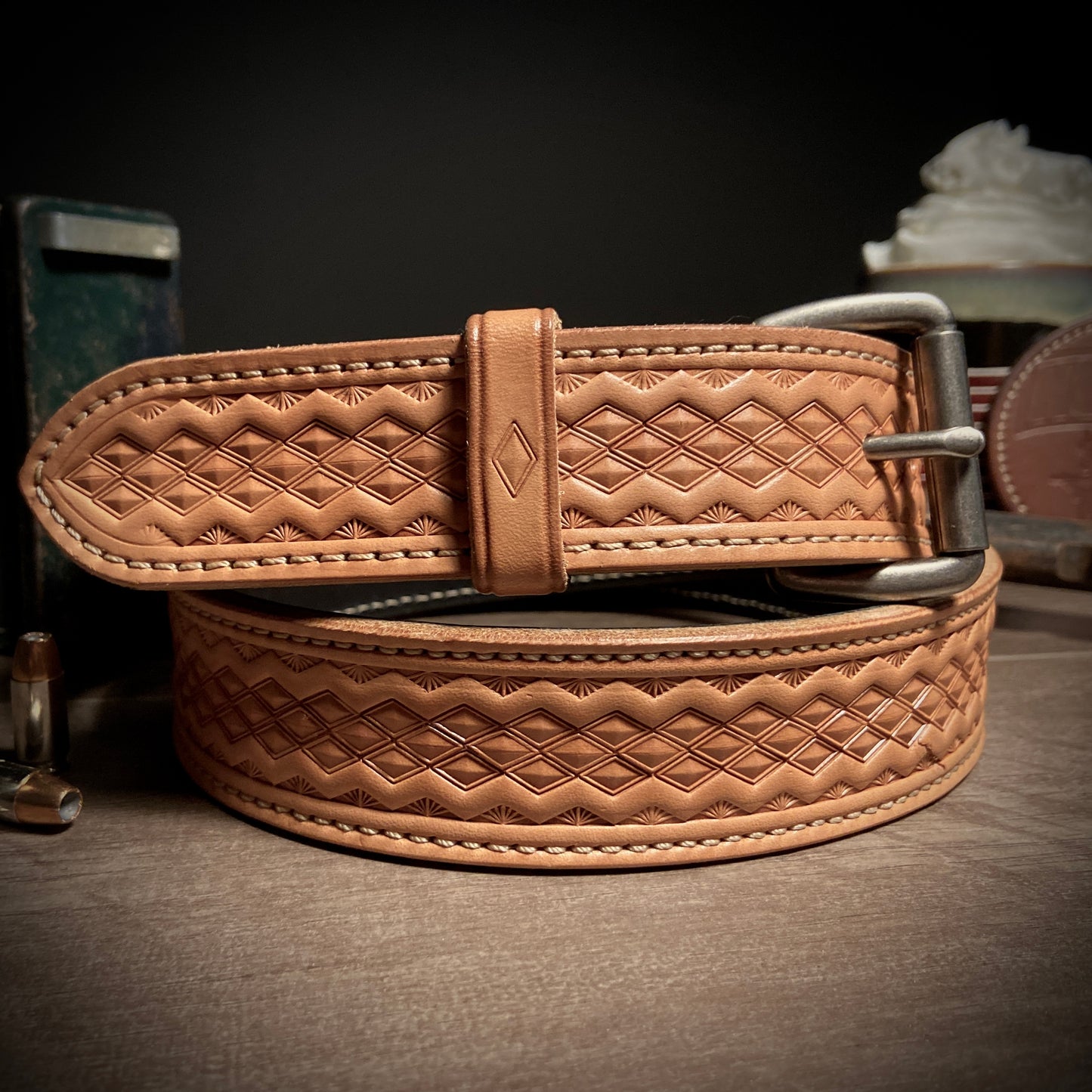 Diamondback Leather Belt