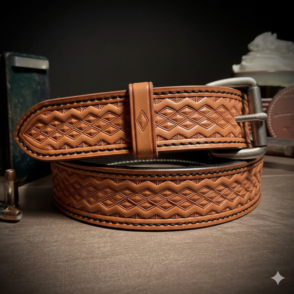 Diamondback Leather Belt